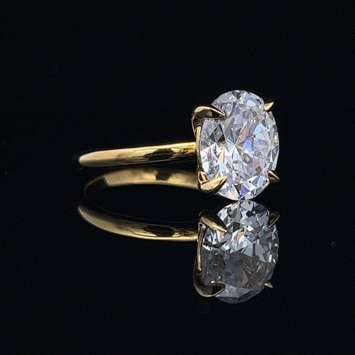 3 ctw classic solitaire oval diamond engagement ring - valentshop.com