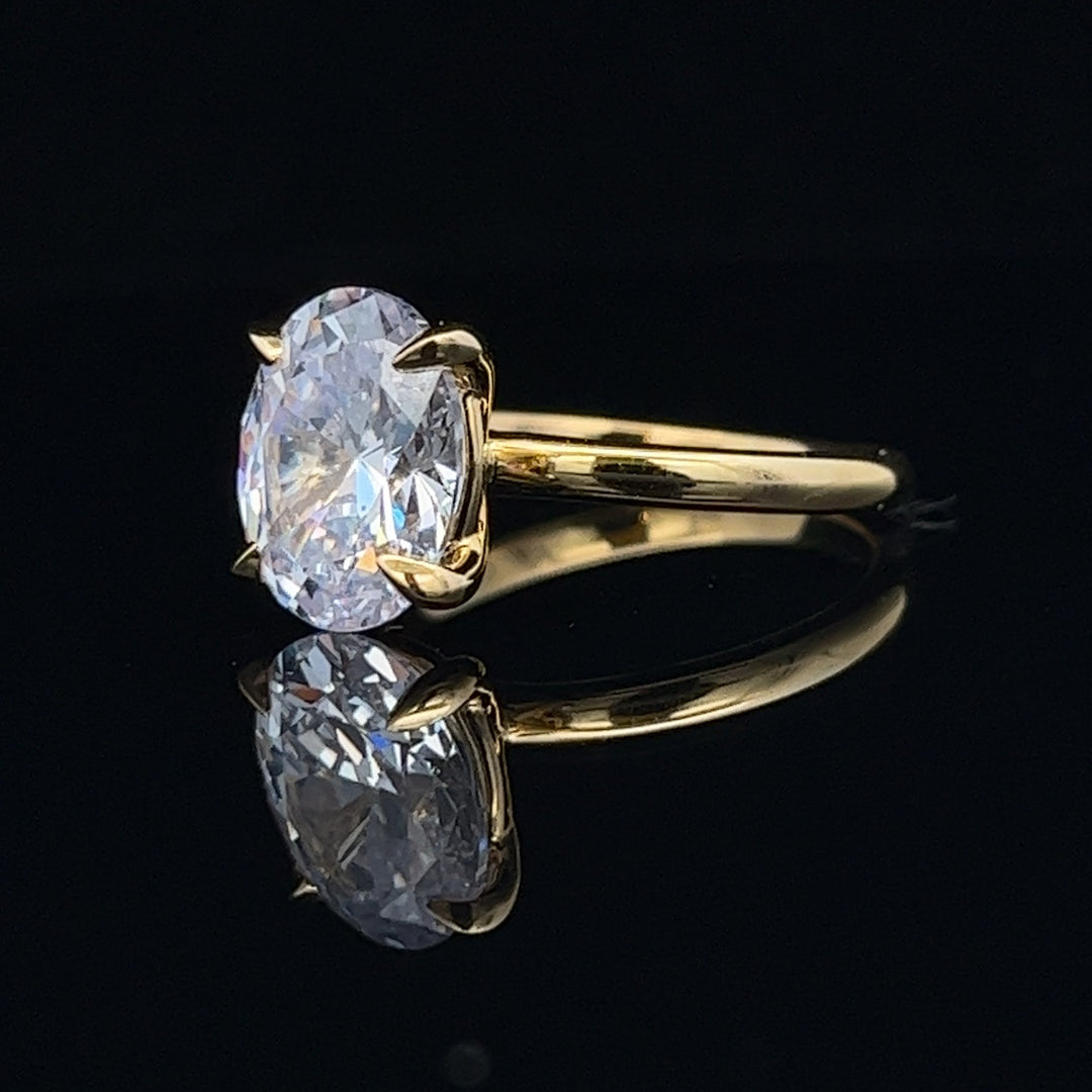 3 ctw classic solitaire oval diamond engagement ring - valentshop.com