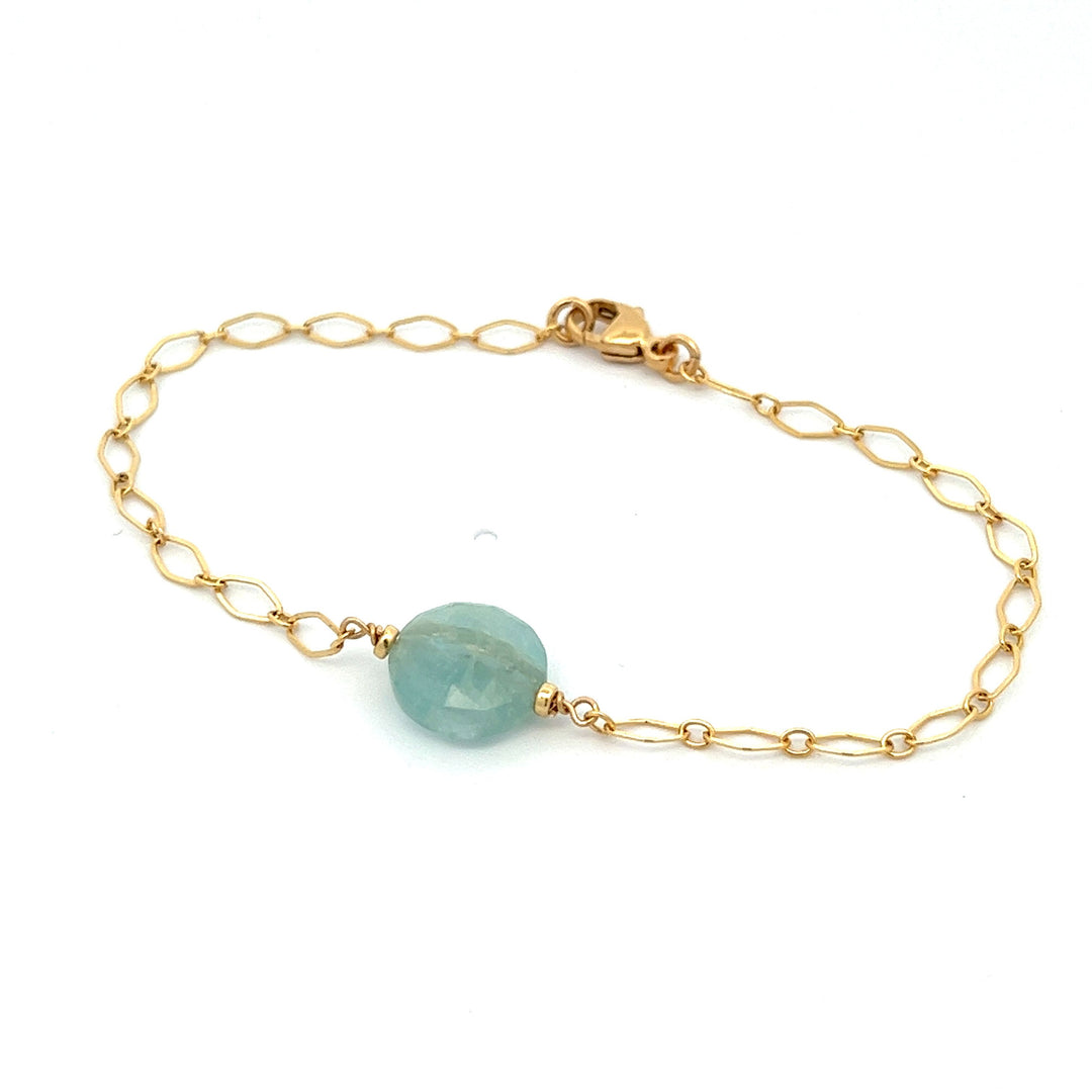 aegean - aquamarine coin bracelet - valentshop.com