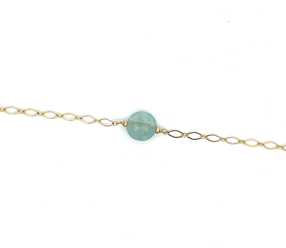 aegean - aquamarine coin bracelet - valentshop.com