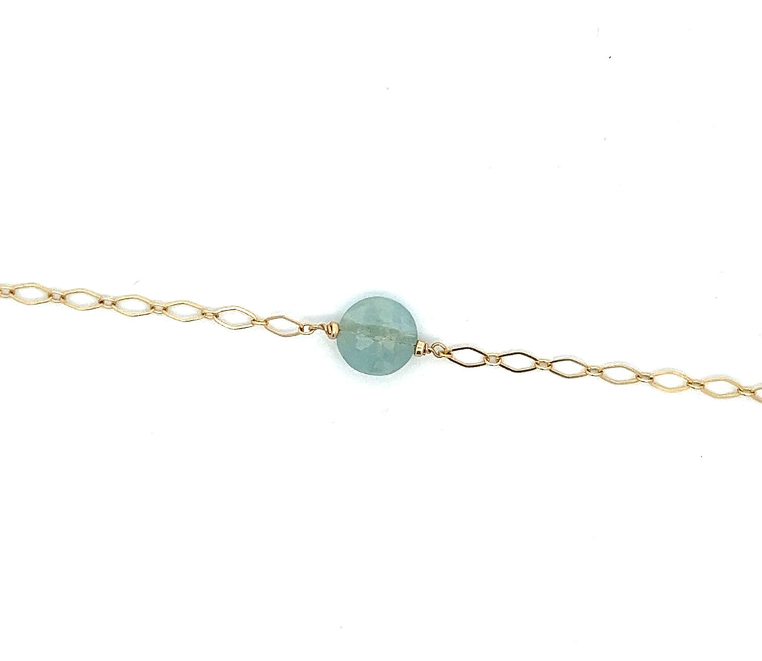 aegean - aquamarine coin bracelet - valentshop.com