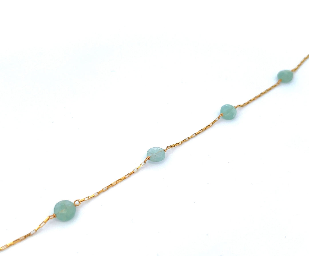 aegean - aquamarine five-station necklace - valentshop.com