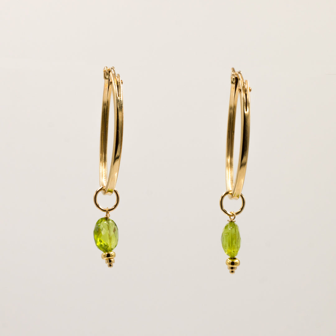 birthstone coin oval hoops - valentshop.com