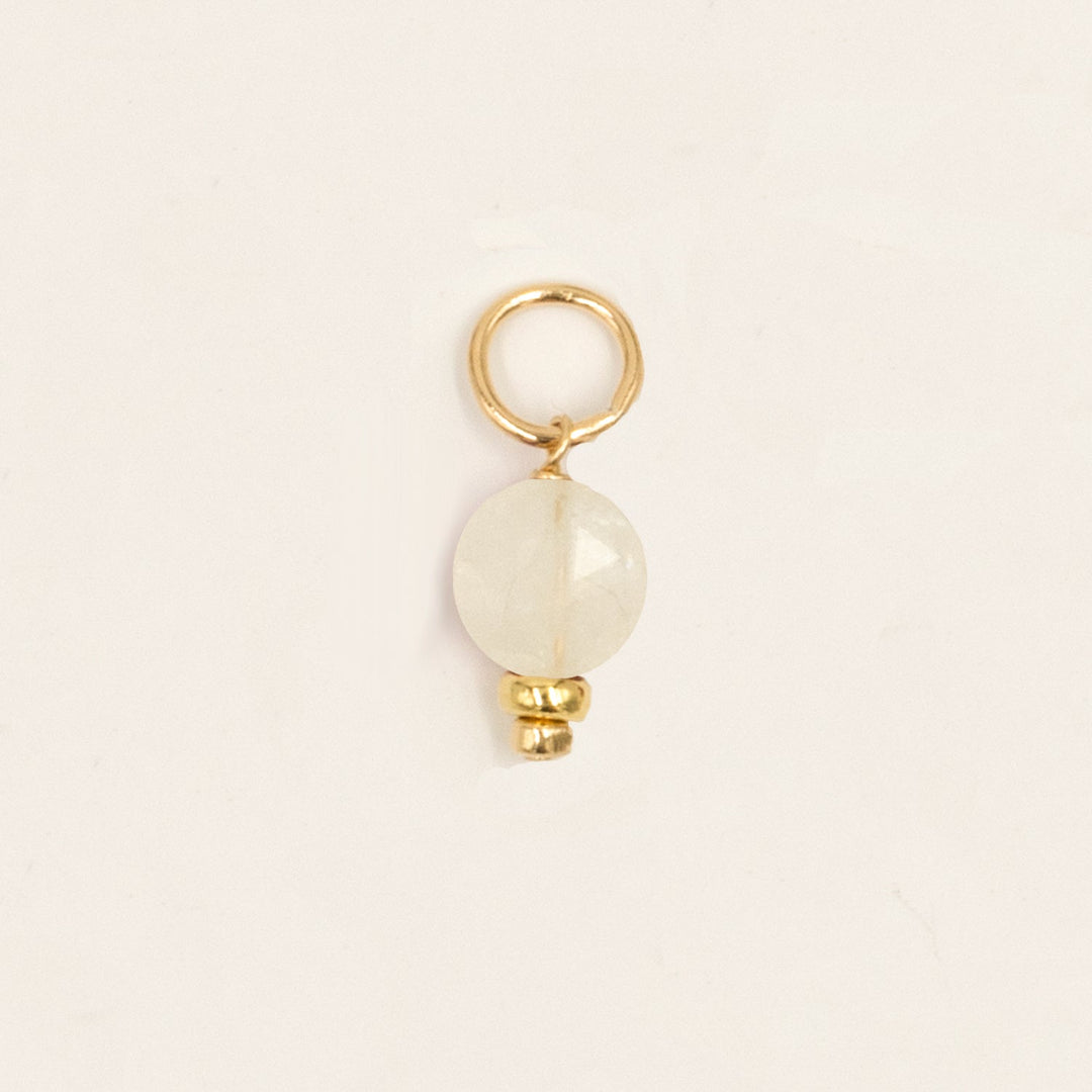 faceted birthstone coin charm - hoop earrings - valentshop.com