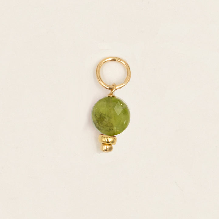 faceted birthstone coin charm - shepherd's hook earrings - valentshop.com