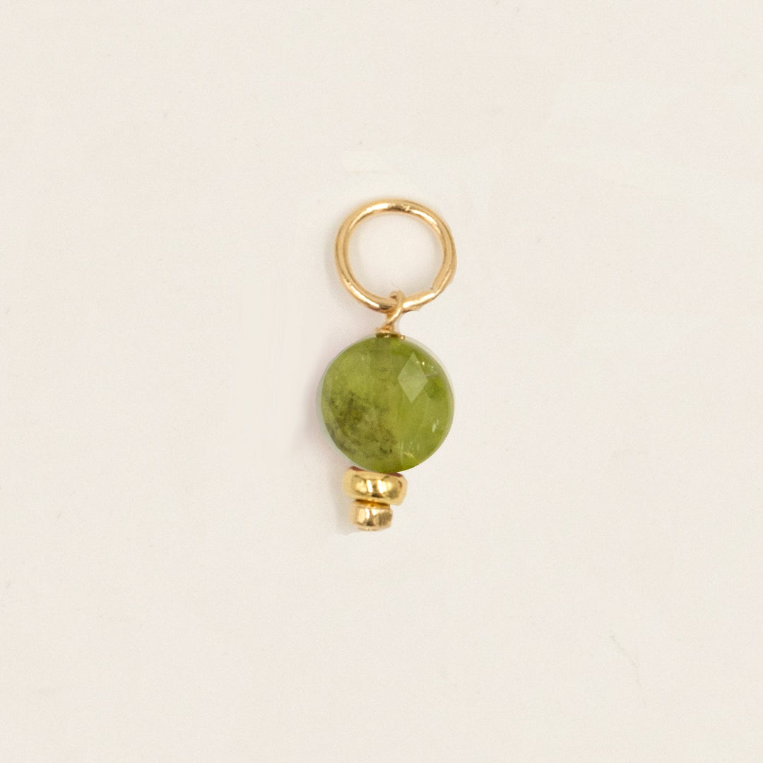 faceted birthstone coin charm - hoop earrings - valentshop.com