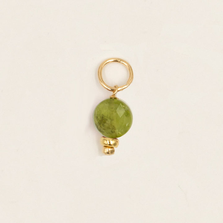 faceted birthstone coin charm - hoop earrings - valentshop.com