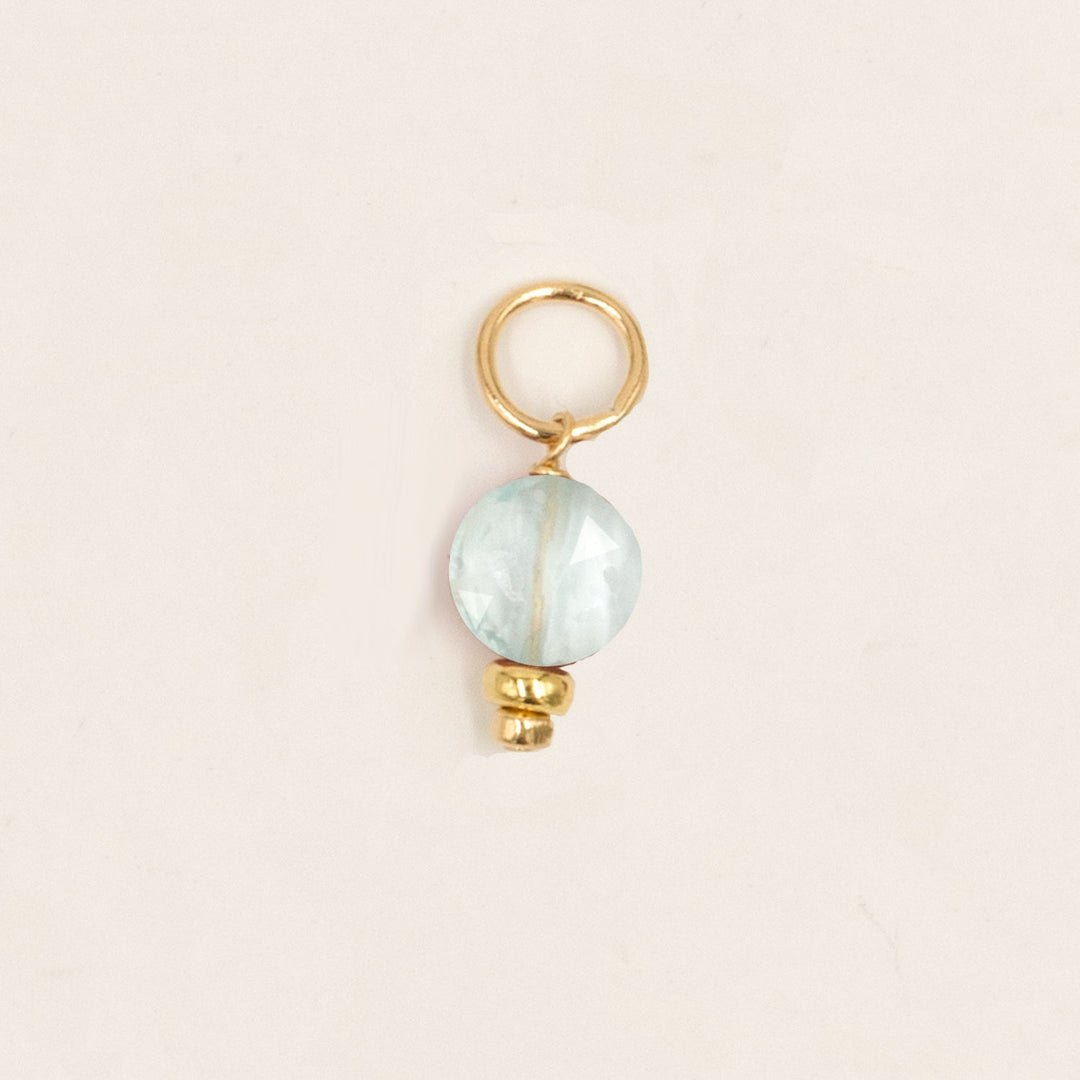 faceted birthstone coin charm - lever back earrings - valentshop.com