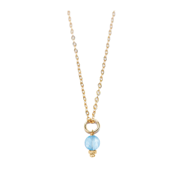 december - blue topaz - charm necklace - Valentshop Jewelry
