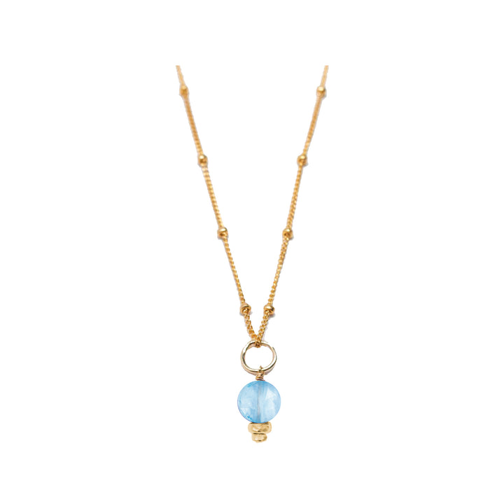 december - blue topaz - charm necklace - Valentshop Jewelry