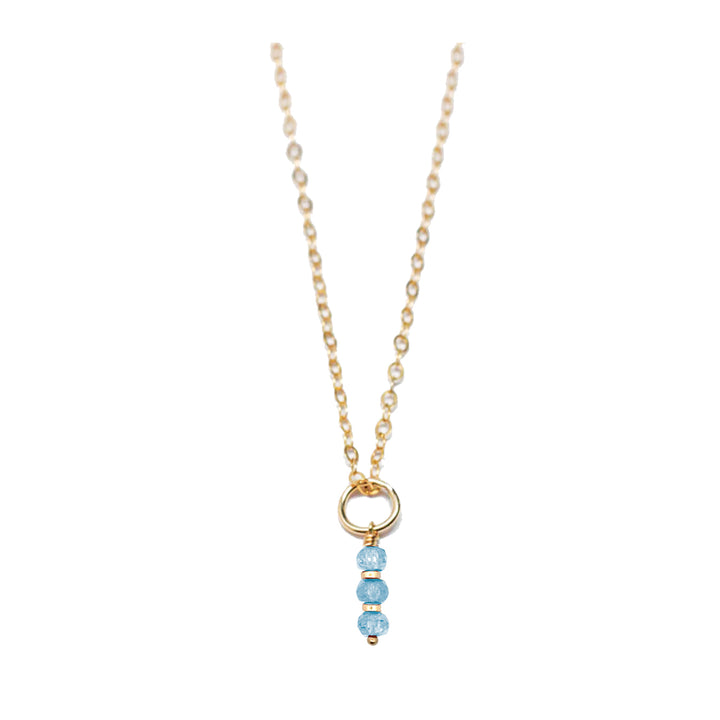 december - blue topaz - charm necklace - Valentshop Jewelry