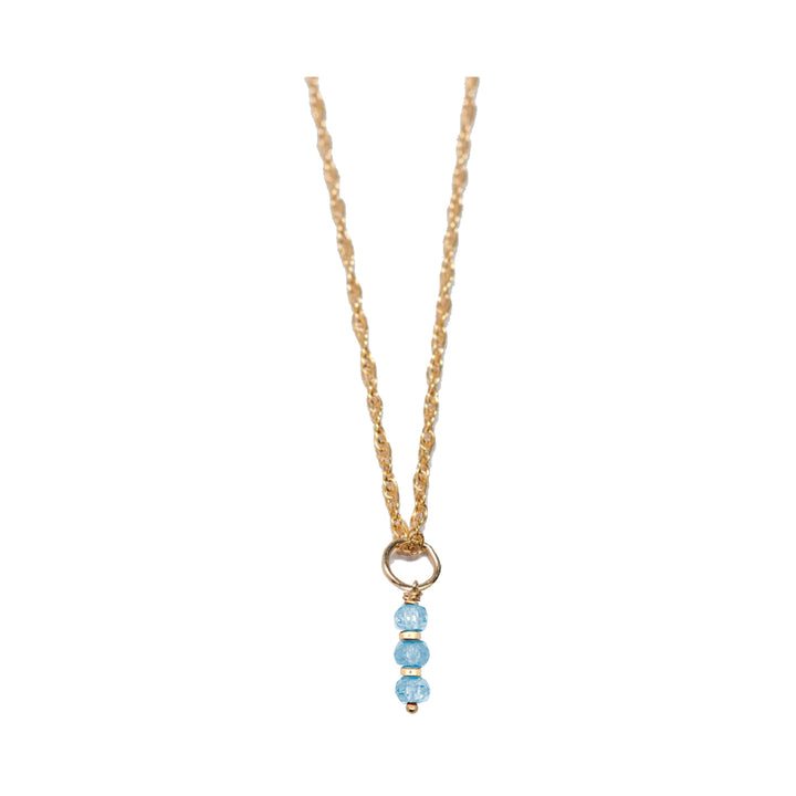 december - blue topaz - charm necklace - Valentshop Jewelry