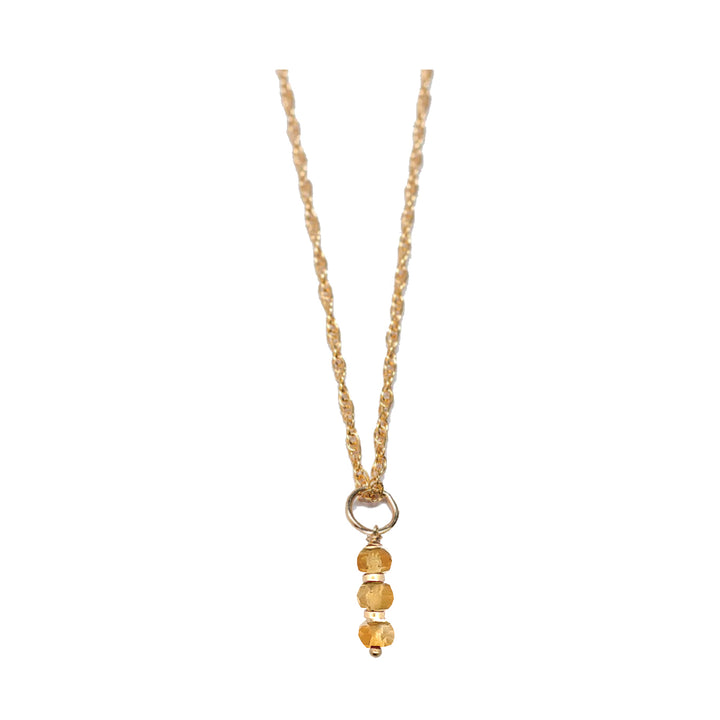 november - citrine - charm necklace - Valentshop Jewelry