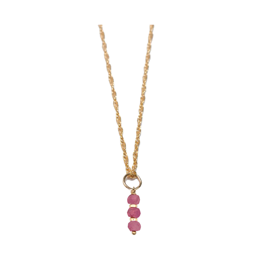 october - tourmaline - charm necklace - Valentshop Jewelry
