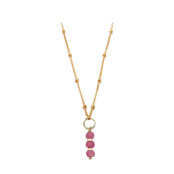 october - tourmaline - charm necklace - Valentshop Jewelry