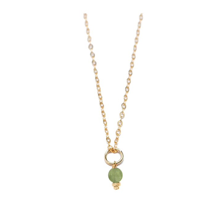 august - peridot - charm necklace - Valentshop Jewelry