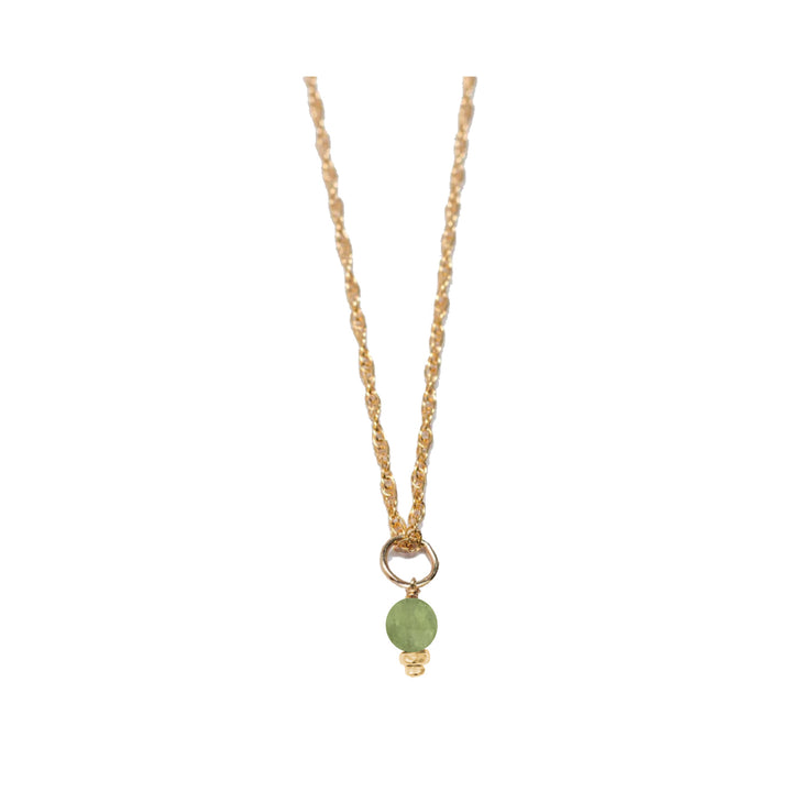 august - peridot - charm necklace - Valentshop Jewelry