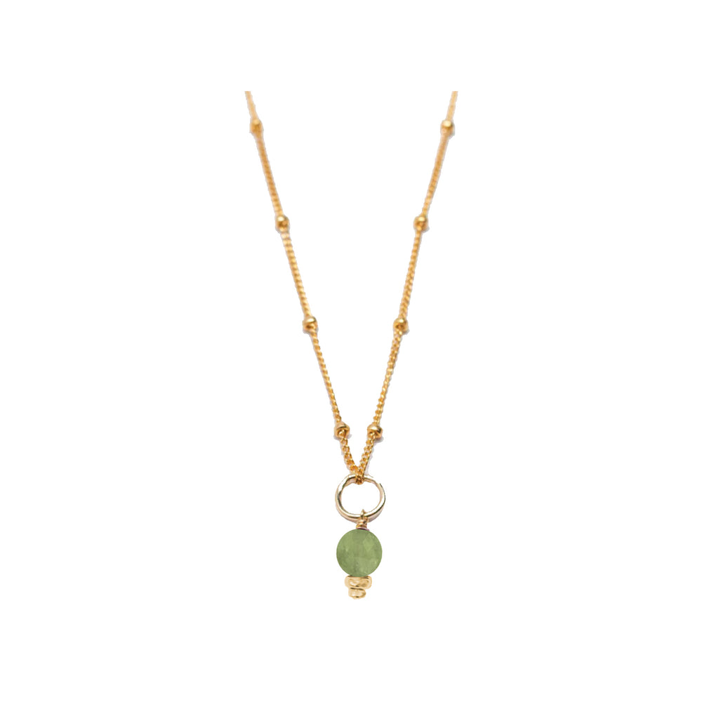 august - peridot - charm necklace - Valentshop Jewelry