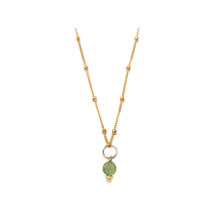 august - peridot - charm necklace - Valentshop Jewelry