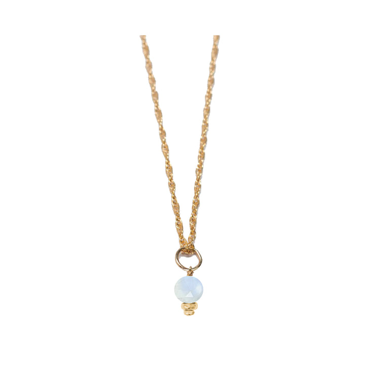 june - moonstone - charm necklace - Valentshop Jewelry