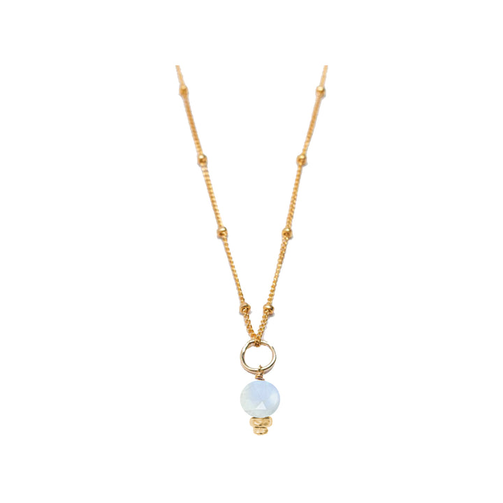 june - moonstone - charm necklace - Valentshop Jewelry