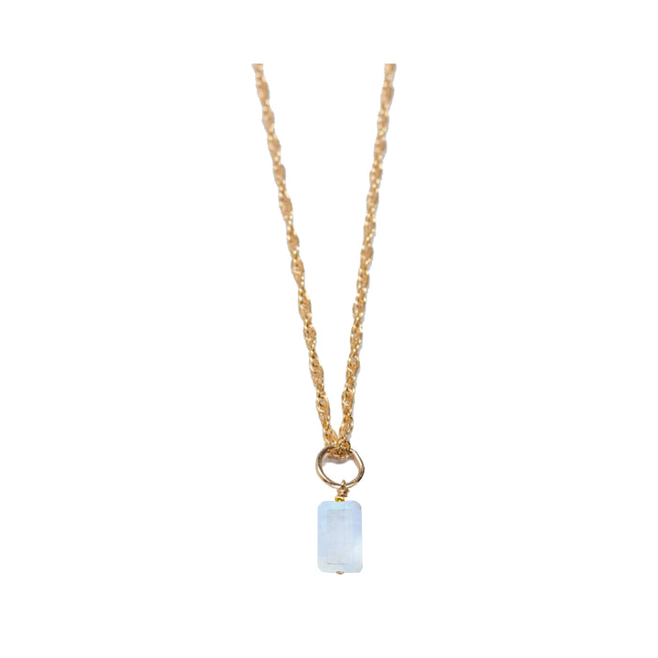 june - moonstone - charm necklace - Valentshop Jewelry