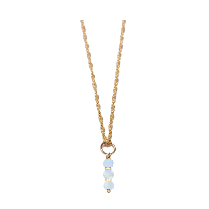 june - moonstone - charm necklace - Valentshop Jewelry