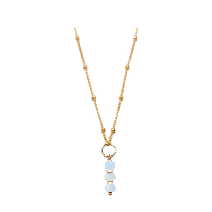 june - moonstone - charm necklace - Valentshop Jewelry