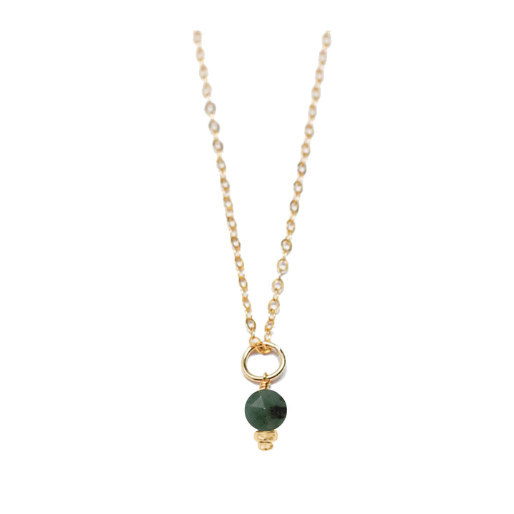 may - emerald - charm necklace - Valentshop Jewelry