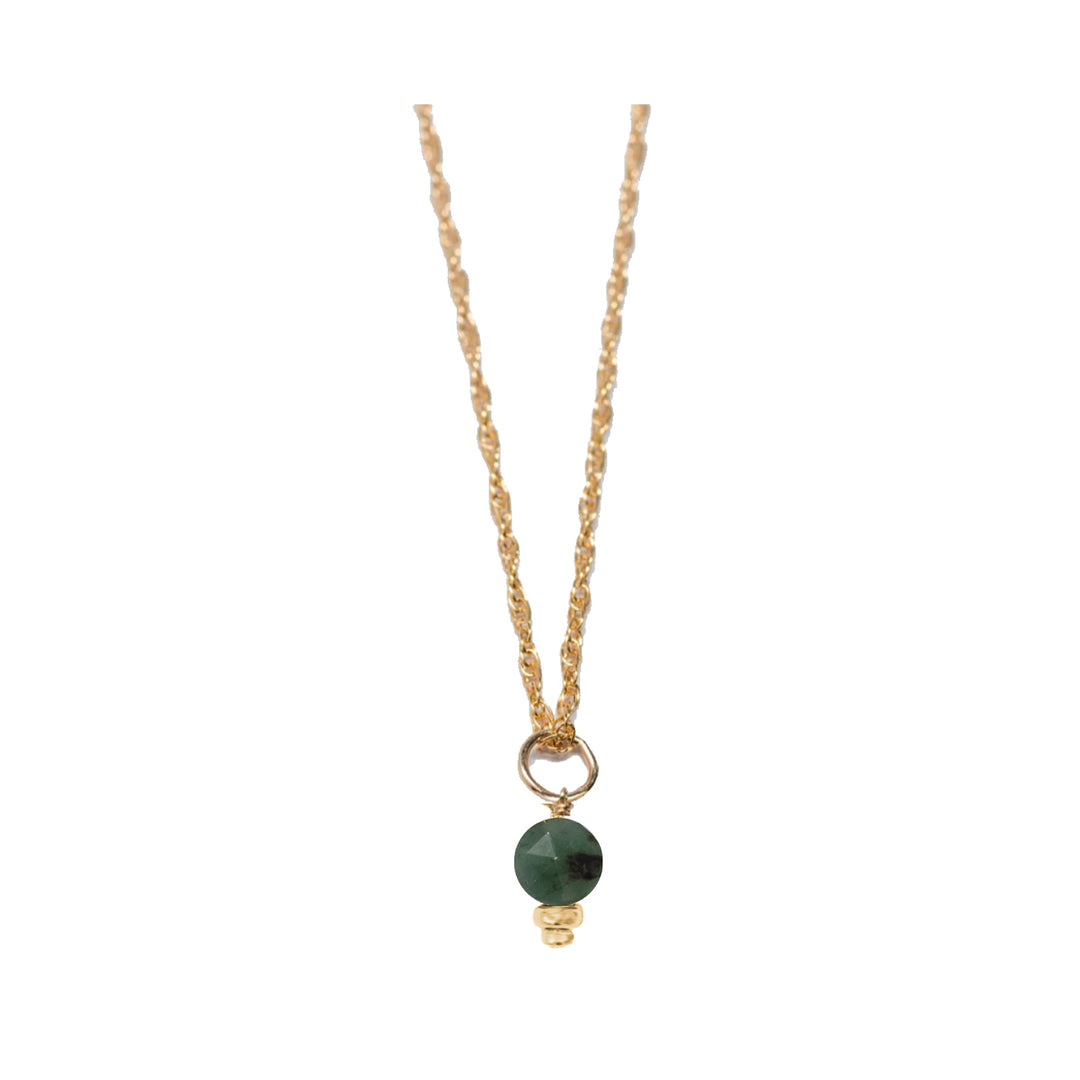may - emerald - charm necklace - Valentshop Jewelry