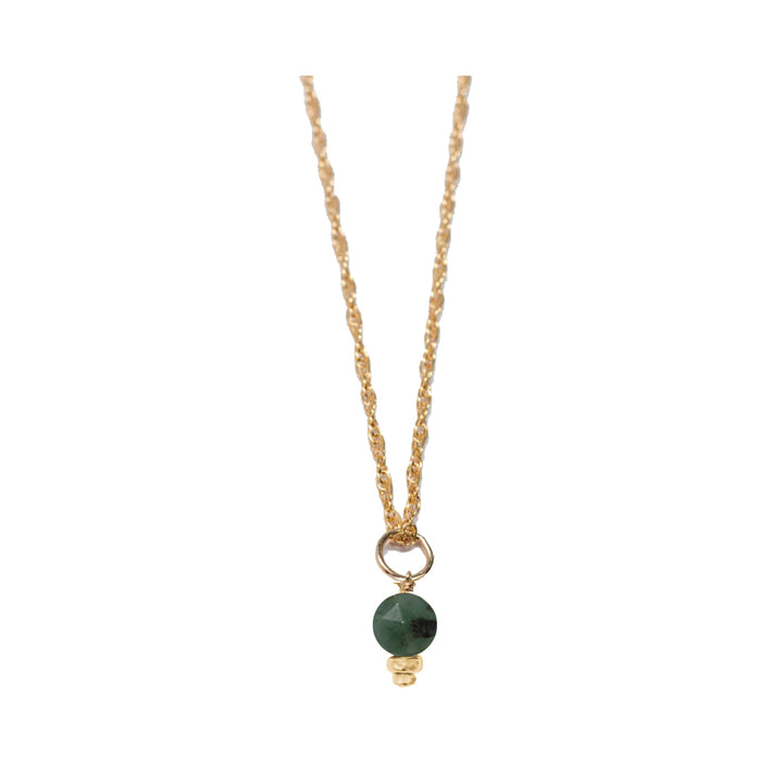 may - emerald - charm necklace - Valentshop Jewelry