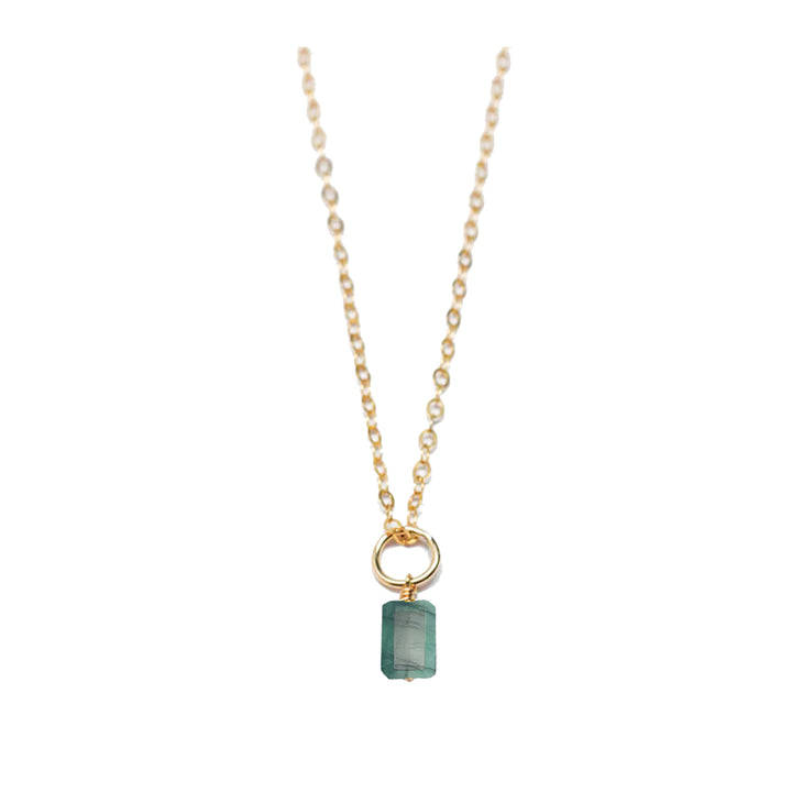 may - emerald - charm necklace - Valentshop Jewelry