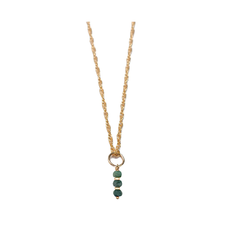 may - emerald - charm necklace - Valentshop Jewelry