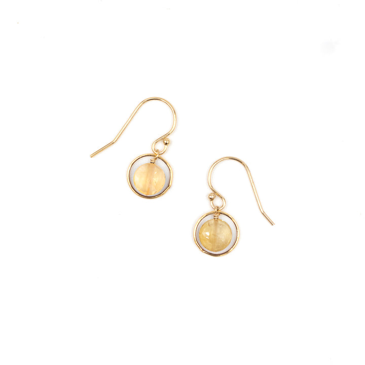 halo birthstone earrings - Valentshop Jewelry