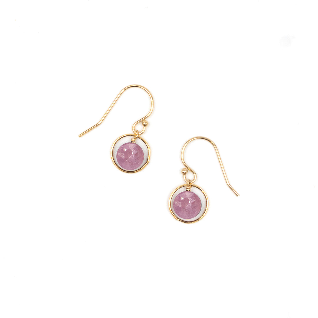halo birthstone earrings - Valentshop Jewelry
