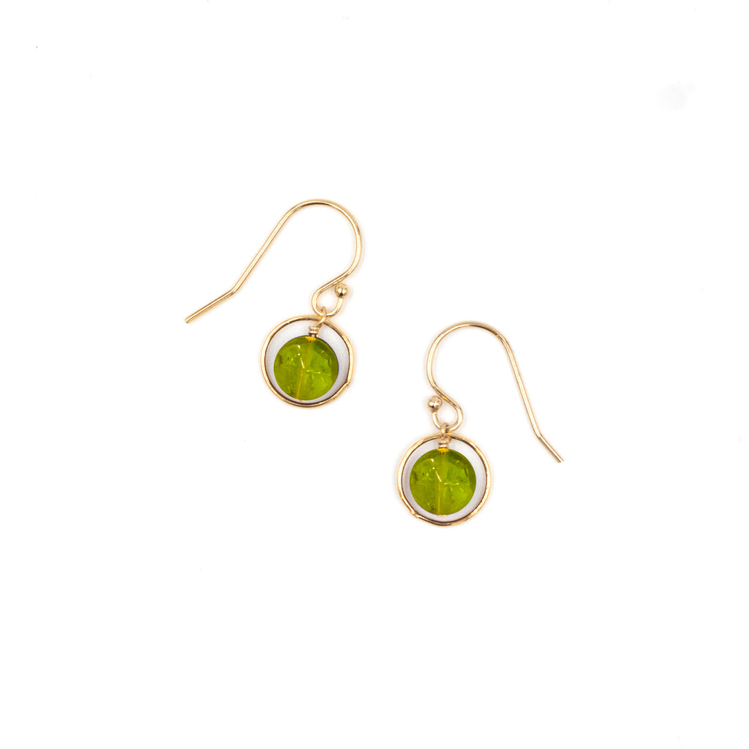 halo birthstone earrings - Valentshop Jewelry