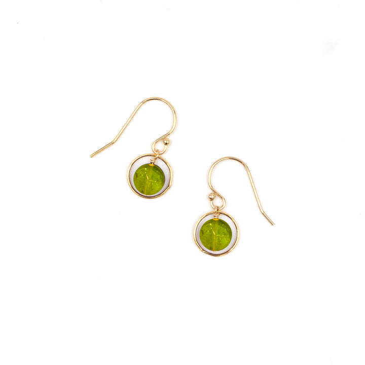 halo birthstone earrings - Valentshop Jewelry