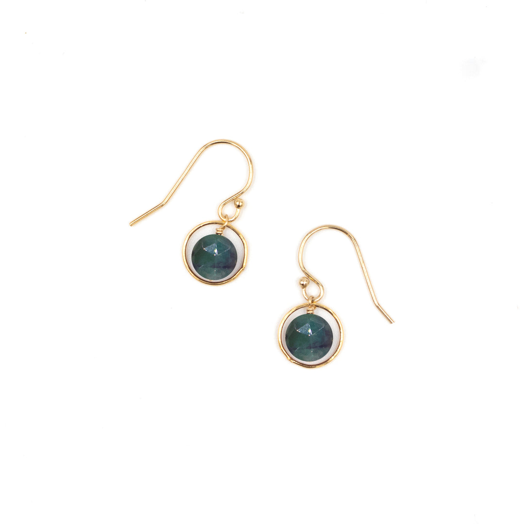 halo birthstone earrings - Valentshop Jewelry