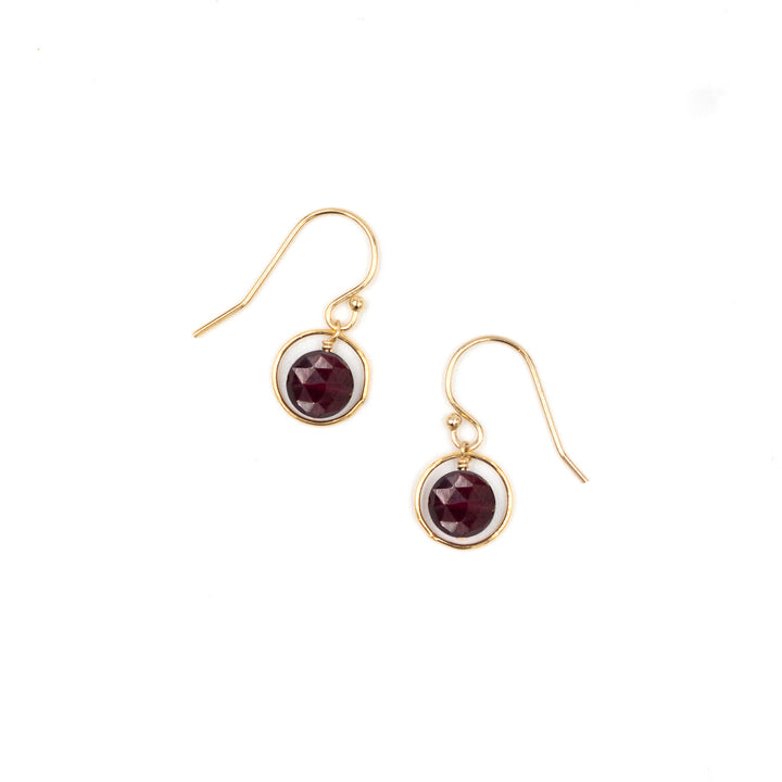 halo birthstone earrings - Valentshop Jewelry