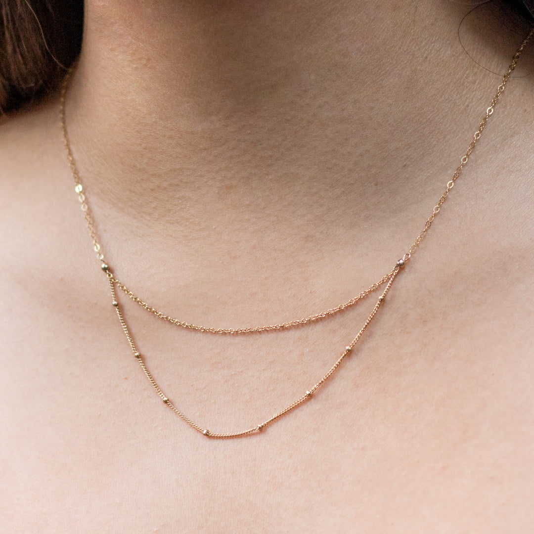 "double-layer" chain necklace - valentshop.com
