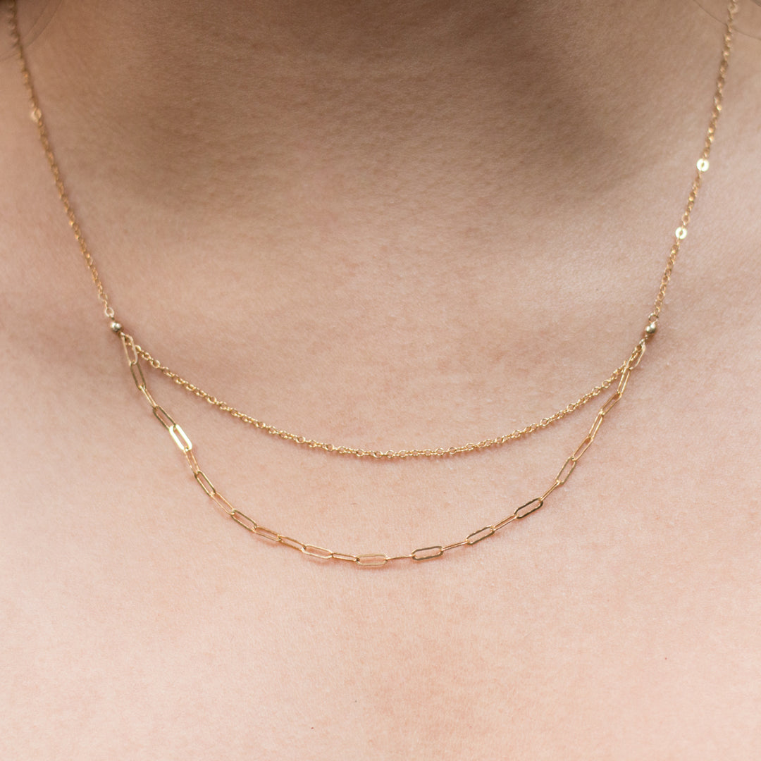 "double-layer" chain necklace - valentshop.com