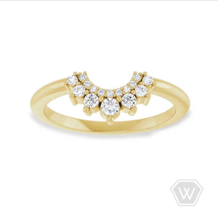 crown contour diamond band - .185 ctw - valentshop.com