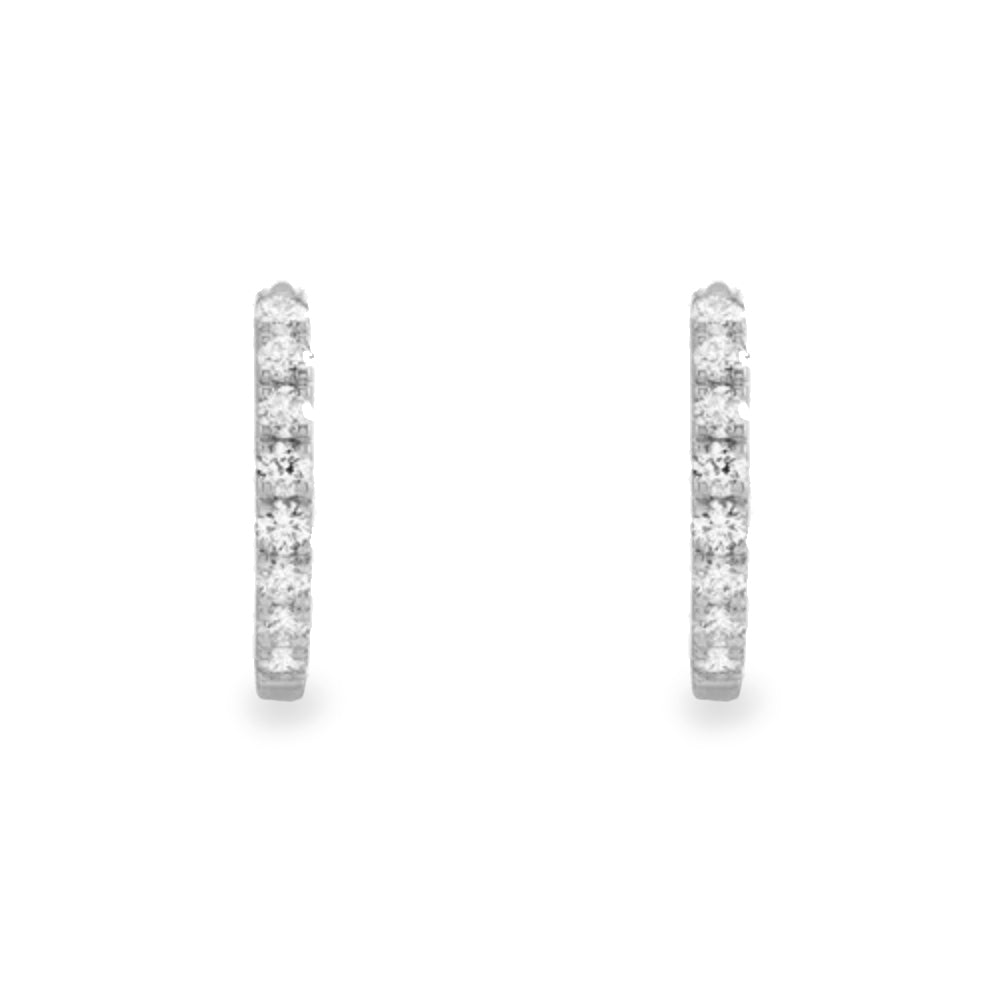 14K diamond huggies - valentshop.com