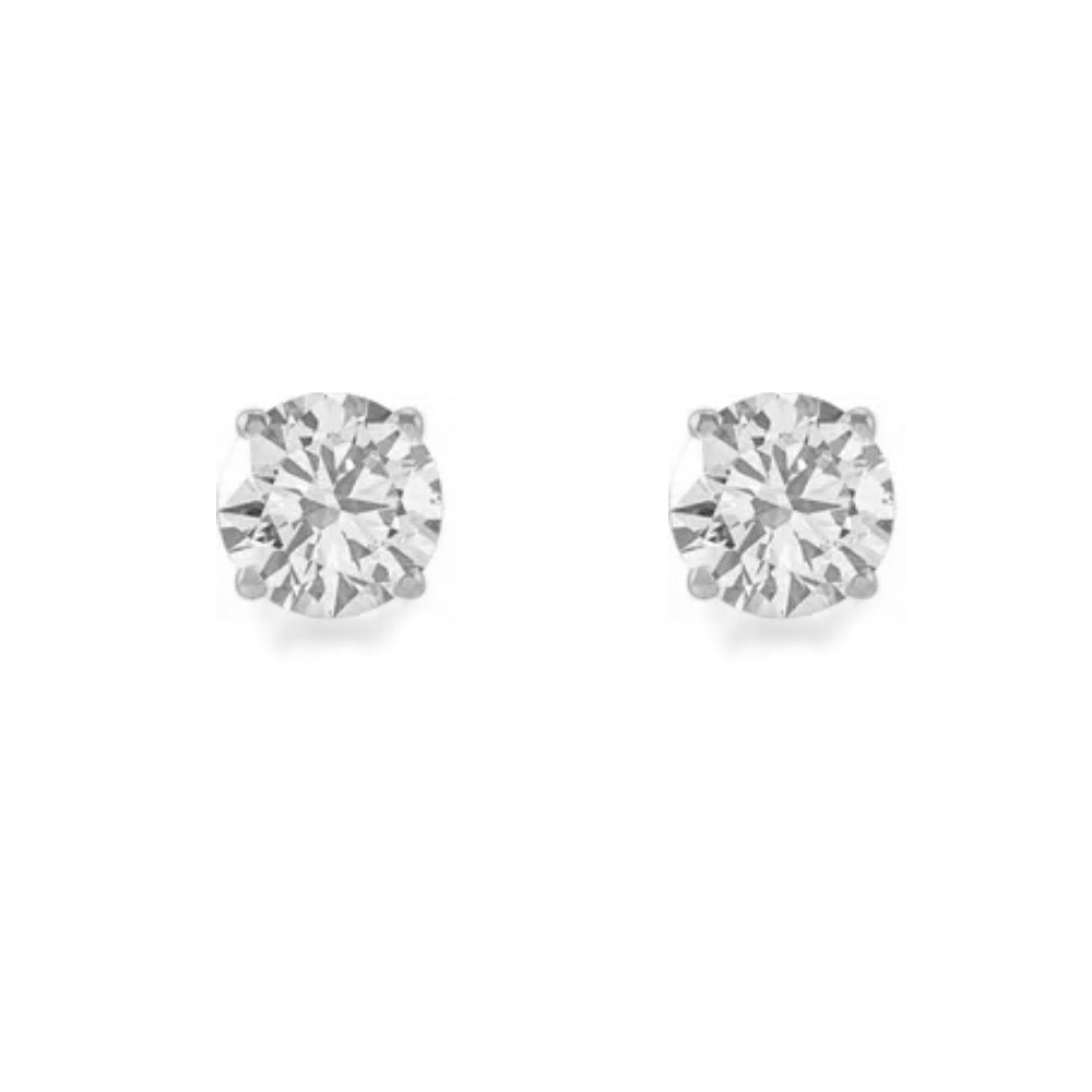 14K diamond stud earrings - 1/2 ctw to 2 ctw - valentshop.com