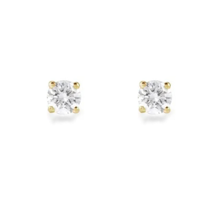 14K diamond stud earrings - 1/2 ctw to 2 ctw - valentshop.com