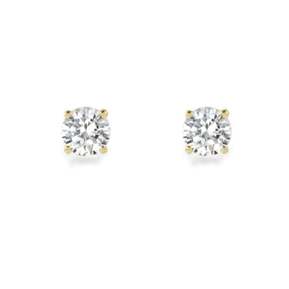 14K diamond stud earrings - 1/2 ctw to 2 ctw - valentshop.com