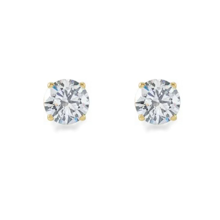 14K diamond stud earrings - 1/2 ctw to 2 ctw - valentshop.com