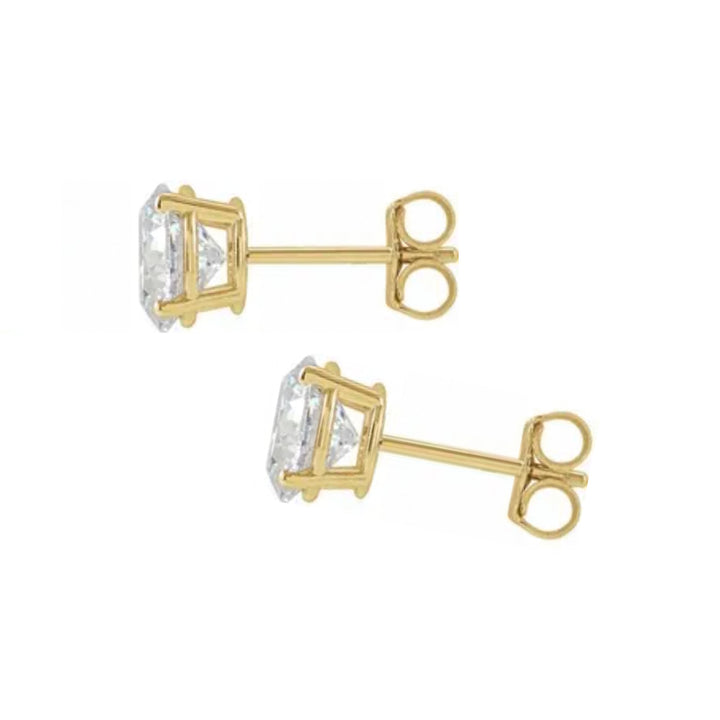 14K diamond stud earrings - 1/2 ctw to 2 ctw - valentshop.com