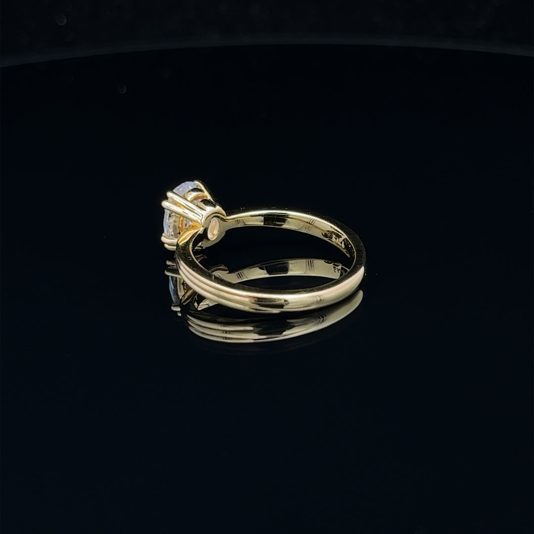 1 ctw double claw oval diamond engagement ring - valentshop.com