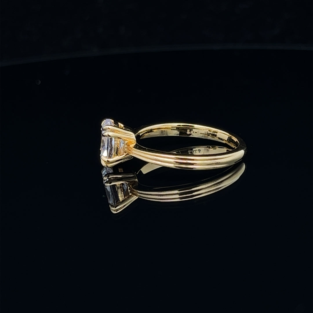 1 ctw double claw oval diamond engagement ring - valentshop.com